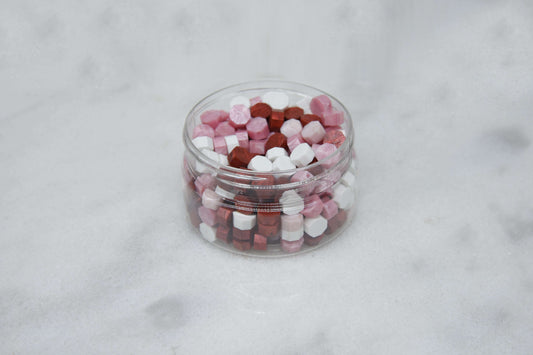 Valentine wax beads jar - WrapnSeal