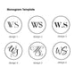 monogram initials designs ws logo