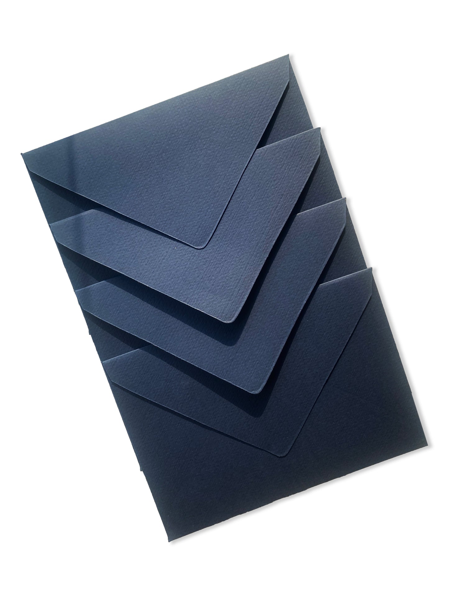 Set of 5 Rectangle shimmering navy blue envelopes