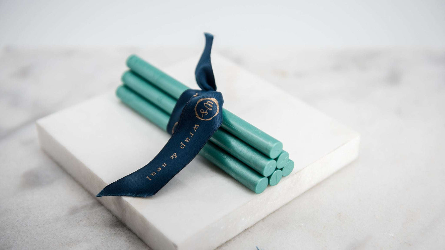 Turquoise Gluegun wax sticks stationery wax supplies wrap & seal