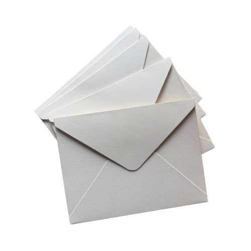 Set of 5 Rectangle Off-White Envelopes