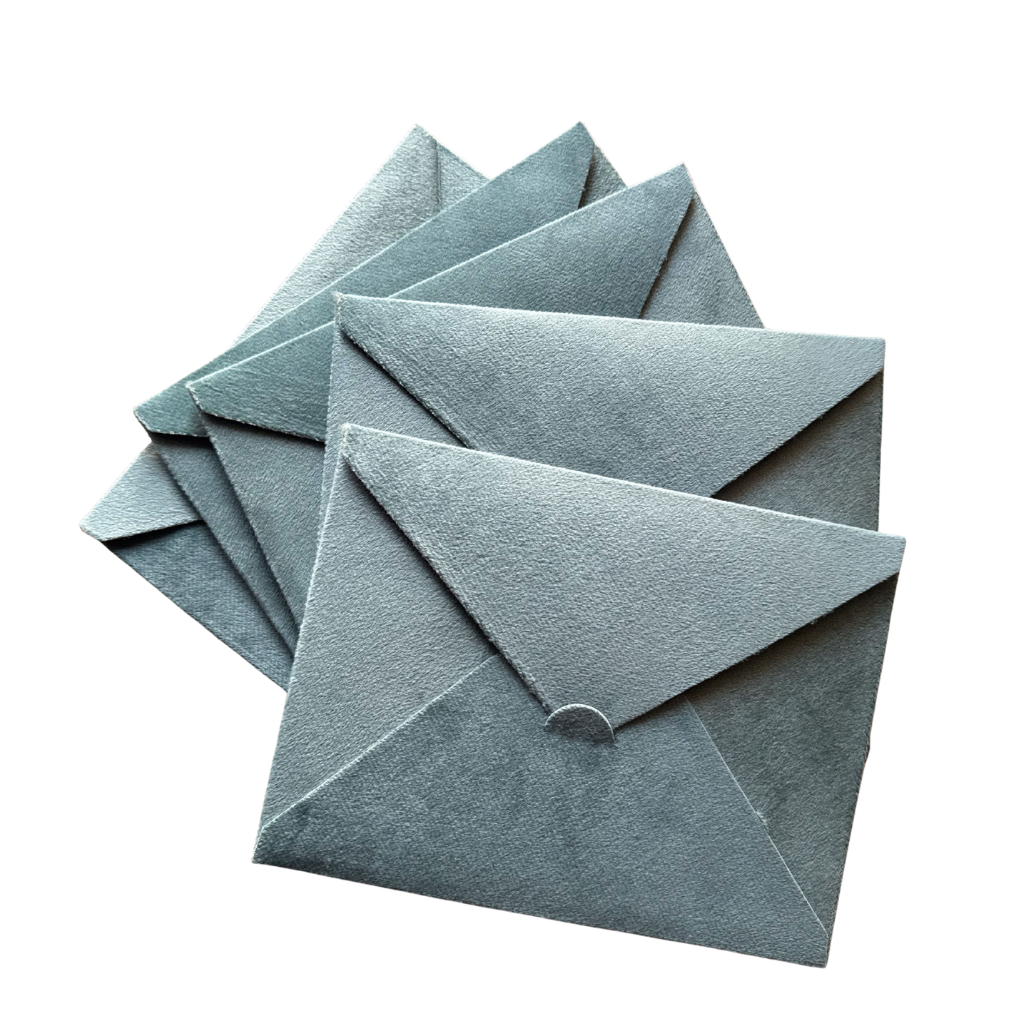 Set of 5 Velvet Green envelopes