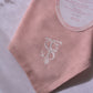 Pink Monogram Embroidered Linen Napkin