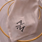 Black & White Monogram Embroidered Linen Napkin