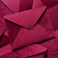Set of 5 Velvet Burgundy envelopes