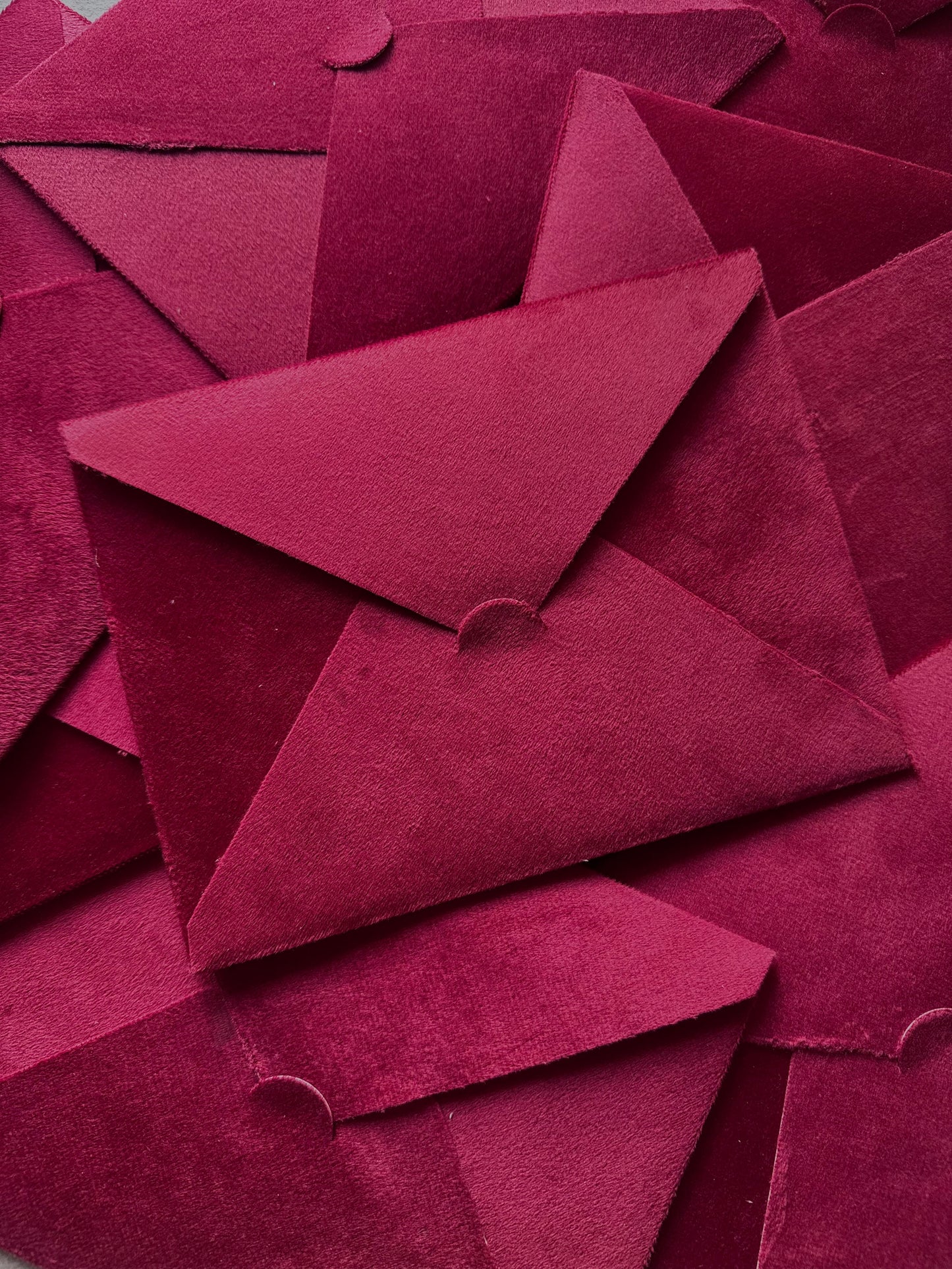 Set of 5 Velvet Burgundy envelopes