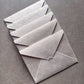 Set of 5 Velvet Off-White envelopes