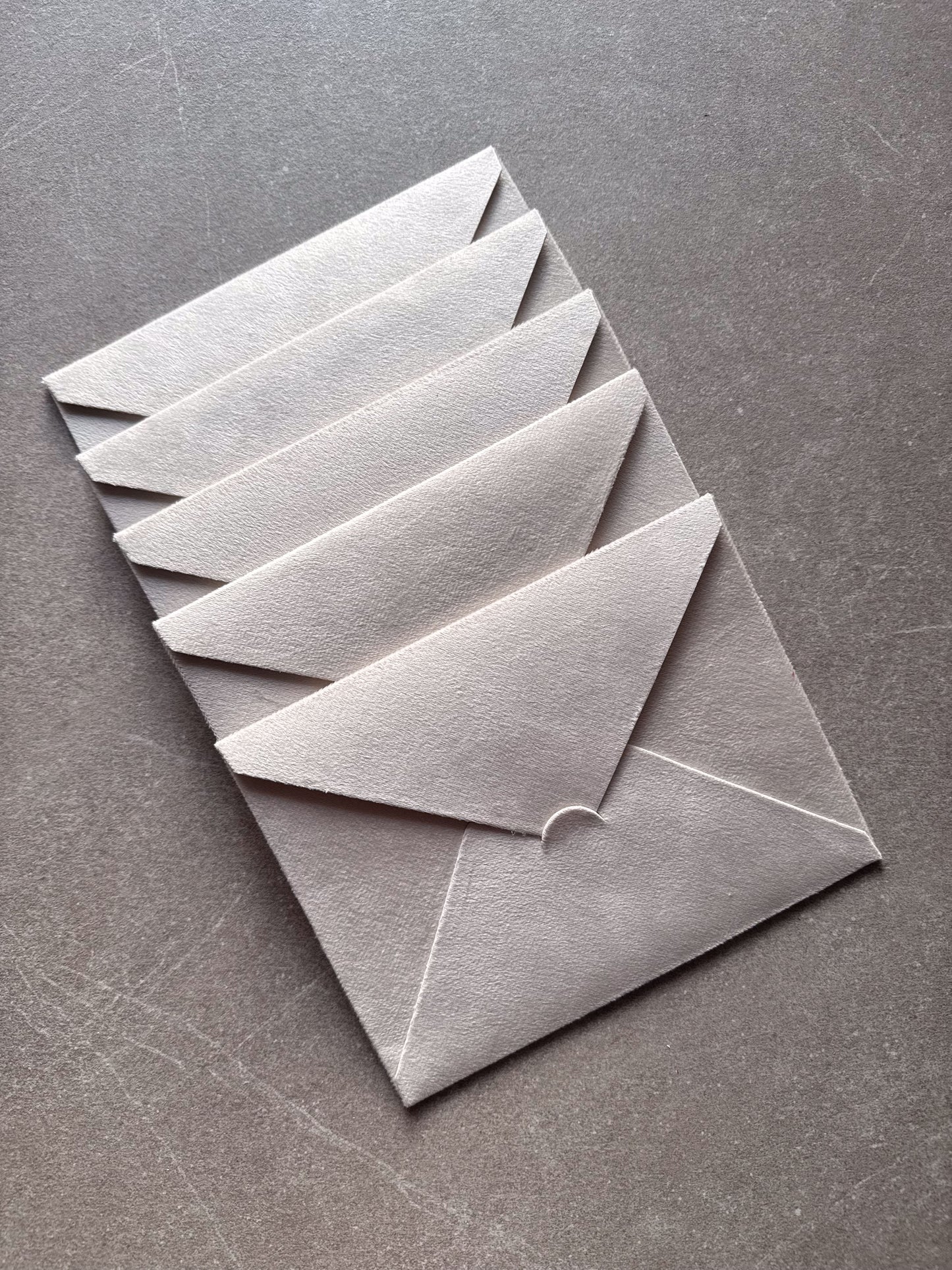 Set of 5 Velvet Off-White envelopes