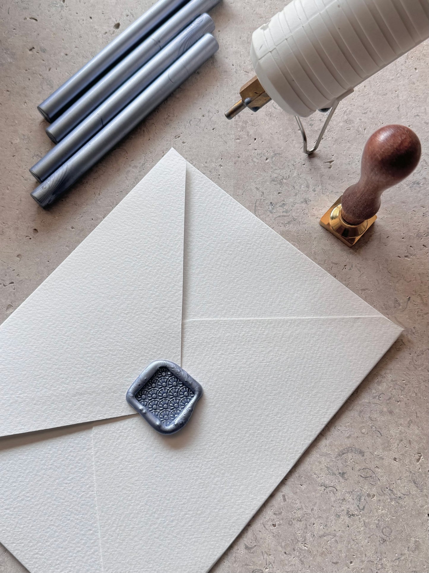 Patterned Square wax stamp