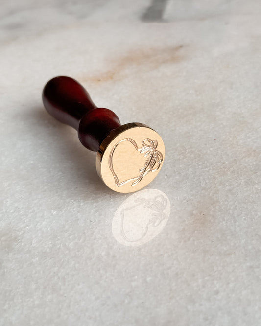 Circle Coquette Valentine wax stamp