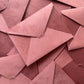 Set of 5 Velvet Rosewood Pink envelopes