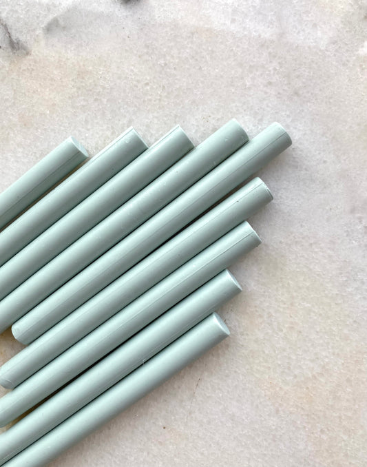 sage green sealing gluegun wax sticks stationery self adhesive seals wax stamp inspo plant