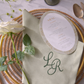Sage Green Monogram Embroidered Linen Napkin