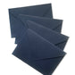 Set of 5 Rectangle shimmering navy blue envelopes